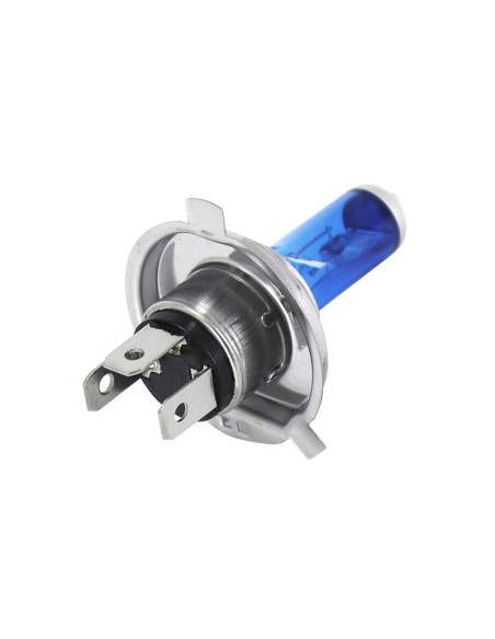 Ampoule halogène H4 12V 35-35w performance culot p43t bleu (éclairage Super blanc) (projecteur)