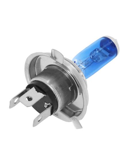 Ampoule halogène H4 12V 35-35w performance culot p43t bleu (éclairage Super blanc) (projecteur)