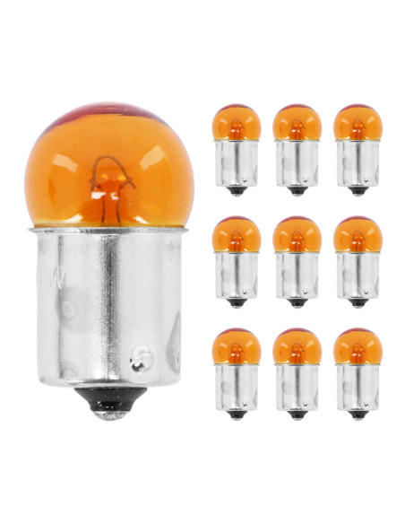 Ampoules standard 12V 10w culot ba15s bulb g18 / 5 graisseur orange (clignotant) (boite de 10)