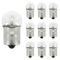 Ampoules standard 12V 10w culot bau15s norme ry10w graisseur ergots decales blanc (clignotant) (boite de 10)