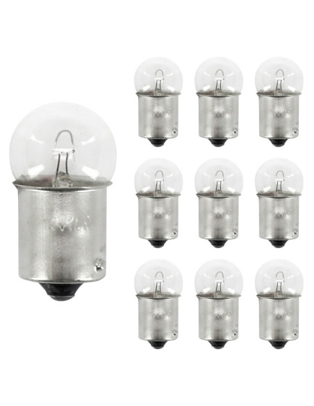 Ampoules standard 12V 10w culot bau15s norme ry10w graisseur ergots decales blanc (clignotant) (boite de 10)