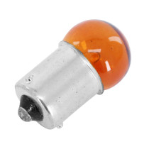 Ampoules standard 12V 10w culot bau15s norme ry10w graisseur ergots decales orange (clignotant) (boite de 10) 2