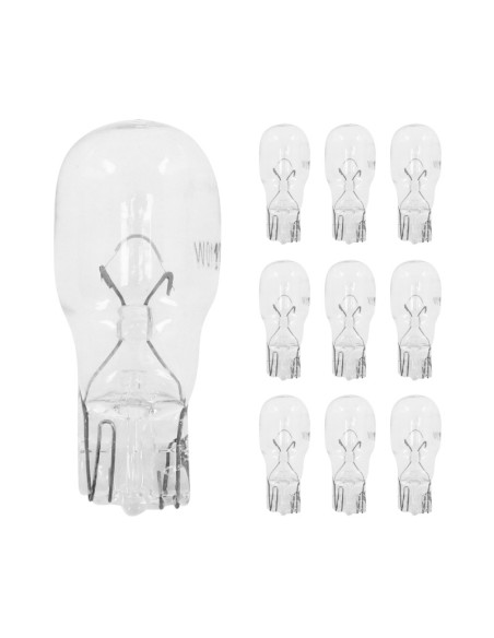 Ampoules standard 12V 10w culot w2 / 1x9 / 5d norme t13 wedge blanc (clignotant) (boite de 10)