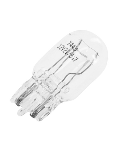 Ampoules standard 12V 21-5w culot w3x16d norme w21-5w t20 wedge blanc (compteur et clignotants) (boite de 10)