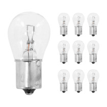 Ampoules standard 12V 21w culot ba15s norme p21w blanc (clignotant ou stop) (boite de 10)