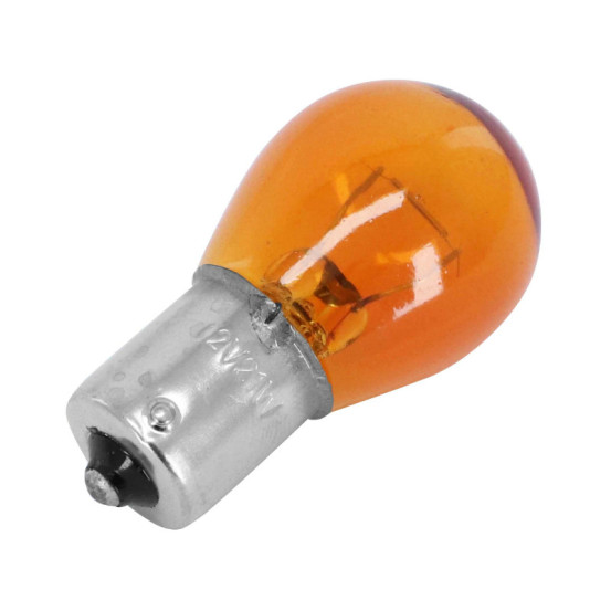 Ampoules standard 12V 21w culot ba15s norme p21w orange (clignotant) (boite de 10)