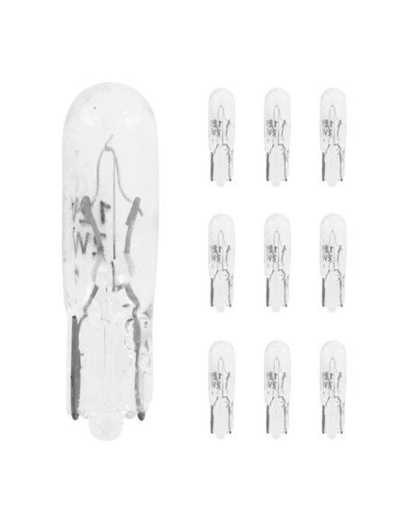 Ampoules standard 12V 2w culot w2x4 / 6d norme w2w wedge blanc (compteur) (boite de 10) (lampe scooter Peugeot)