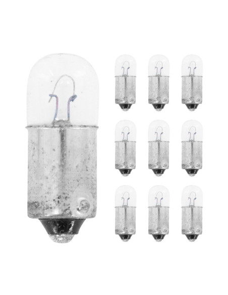 Ampoules standard 12V 4w culot ba9s bulb t9 temoin blanc (clignotant) (boite de 10)