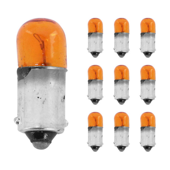 Ampoules standard 12V 4w culot ba9s norme t4w temoin orange (clignotant) (boite de 10)