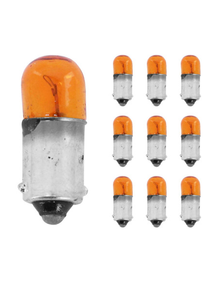 Ampoules standard 12V 4w culot ba9s norme t4w temoin orange (clignotant) (boite de 10)