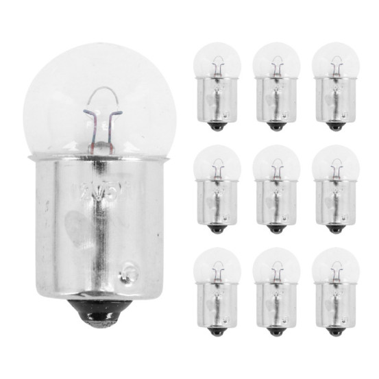 Ampoules standard 12V 5w culot ba15s norme r5w graisseur blanc (feu de position) (boite de 10)