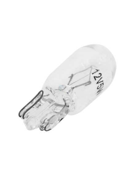 Ampoules standard 12V 5w culot w2 / 1x9 / 5d norme w5w t10 wedge blanc (compteur et clignotant) (boite de 10)