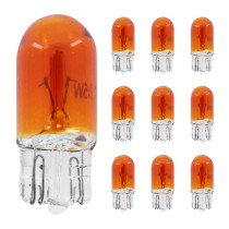 Ampoules standard 12V 5w culot w2 / 1x9 / 5d norme wy5w t10 wedge orange (clignotant) (boite de 10)