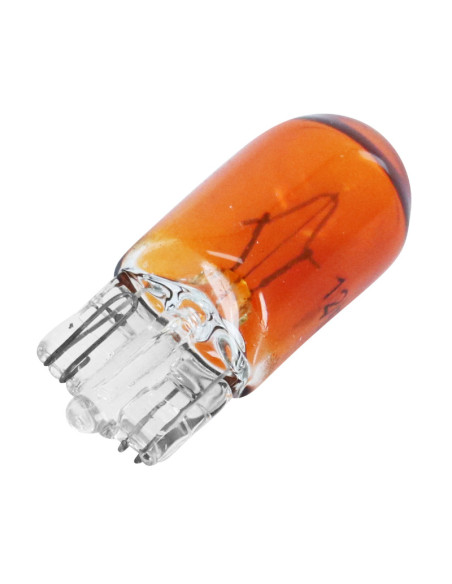 Ampoules standard 12V 5w culot w2 / 1x9 / 5d norme wy5w t10 wedge orange (clignotant) (boite de 10)