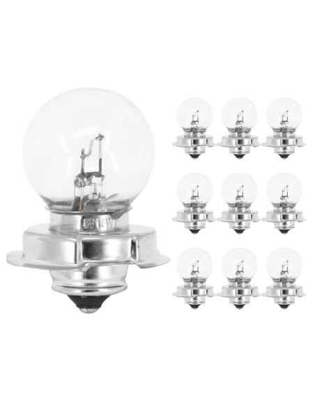 Ampoules standard 6v 15w culot p26s bulb g25.5 blanc (projecteur) (boite de 10)