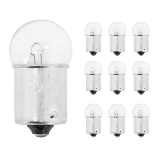 Ampoules standard 6v 10w culot ba15s norme r10w graisseur blanc (feu de position) (boite de 10)