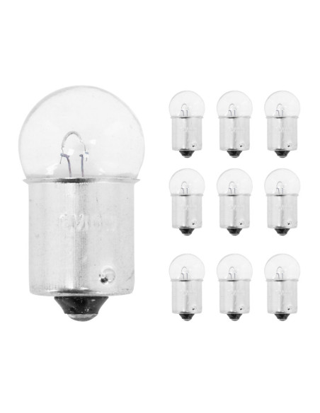 Ampoules standard 6v 10w culot ba15s norme r10w graisseur blanc (feu de position) (boite de 10)