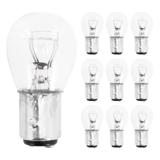 Ampoules standard 6v 21-5w culot bay15d norme p21-5w blanc (feu arrière+stop) (boite de 10)