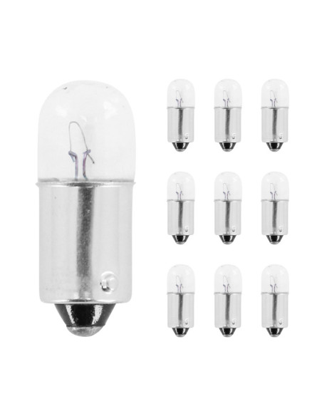 Ampoules standard 6v 4w culot ba9s bulb t9 temoin blanc (feu de position) (boite de 10)