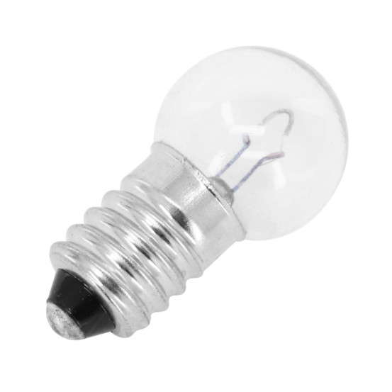 Ampoules standard 6v 6w culot e-10 graisseur blanc à visser (feu de position) (boite de 10)