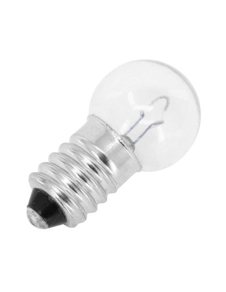 Ampoules standard 6v 6w culot e-10 graisseur blanc à visser (feu de position) (boite de 10)