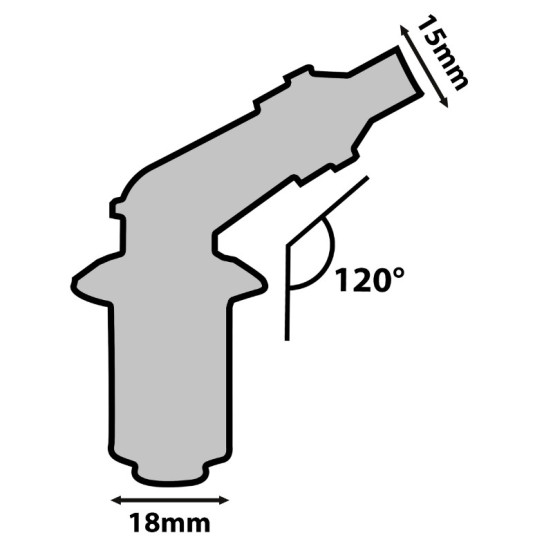 Antiparasite resine 120° standard Noir (compatible GY6)