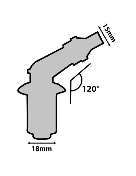 Antiparasite resine 120° standard Noir (compatible GY6)