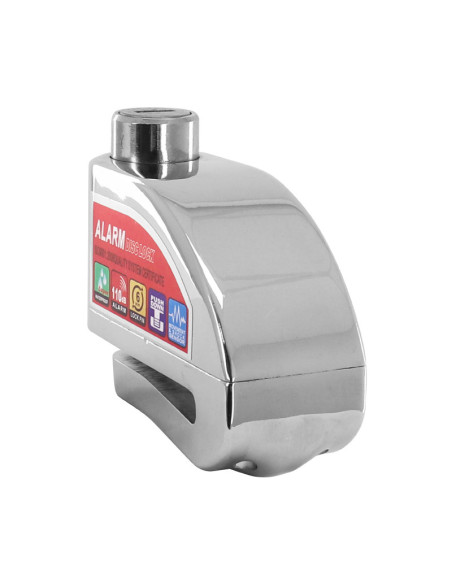 Antivol bloque disque avec alarme sonore diam 6mm chrome