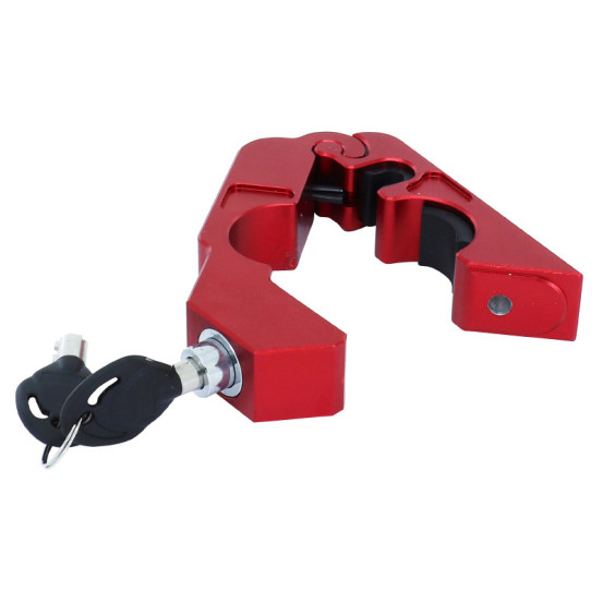 Antivol bloque levier moto rouge