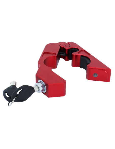 Antivol bloque levier moto rouge