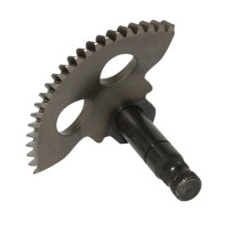 Axe / pignon de kick 50 Chinois 4T GY6 / Peugeot 50 Kisbee / V-Clic 4T-Sym 50 Orbit 4T / Baotian 50 BT49QT 4T (longueur 76mm)