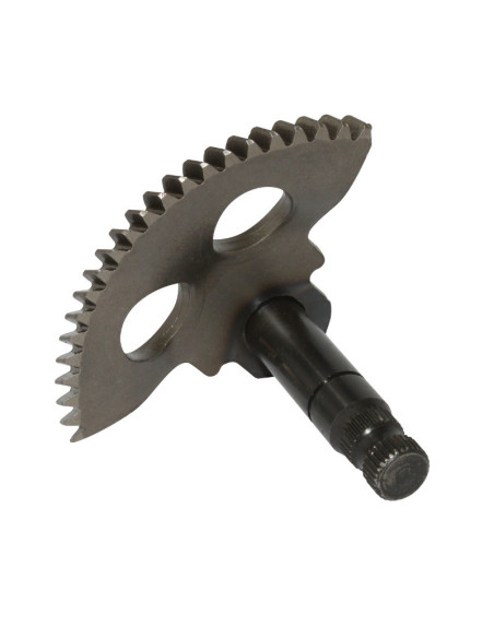 Axe / pignon de kick 50 Chinois 4T GY6 / Peugeot 50 Kisbee / V-Clic 4T-Sym 50 Orbit 4T / Baotian 50 BT49QT 4T (longueur 76mm)