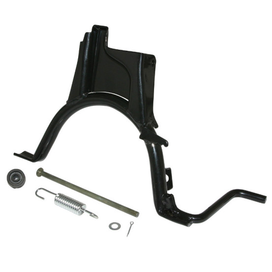 Béquille scooter centrale 10 pouces MBK 50 Booster / Rocket / NG / Yamaha 50 BW's / Bump / spy Noir 2004-2017