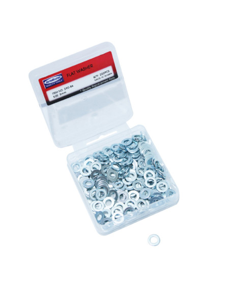 Boîte de 200 rondelles plates acier diam. 5mm