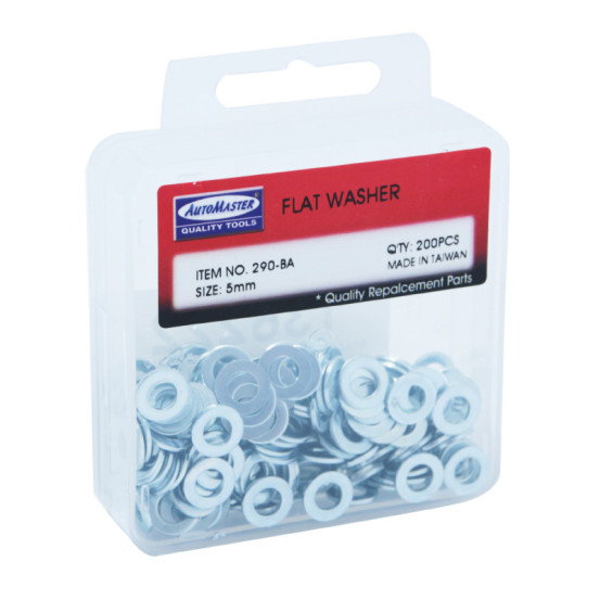 Boîte de 200 rondelles plates acier diam. 5mm