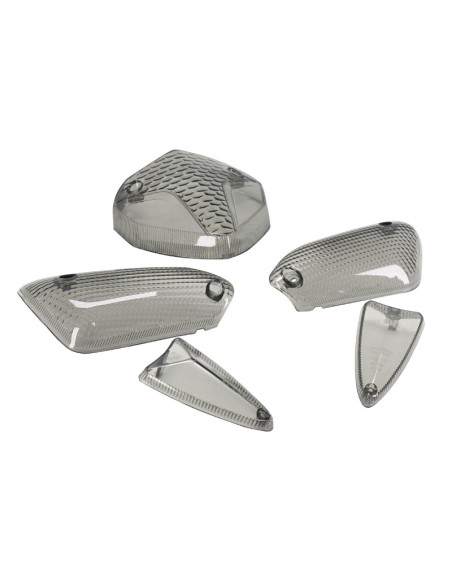Cabochon feu arrière / clignotants fumés MBK 50 Nitro / Yamaha 50 Aerox après 2013 (kit 5 pieces)