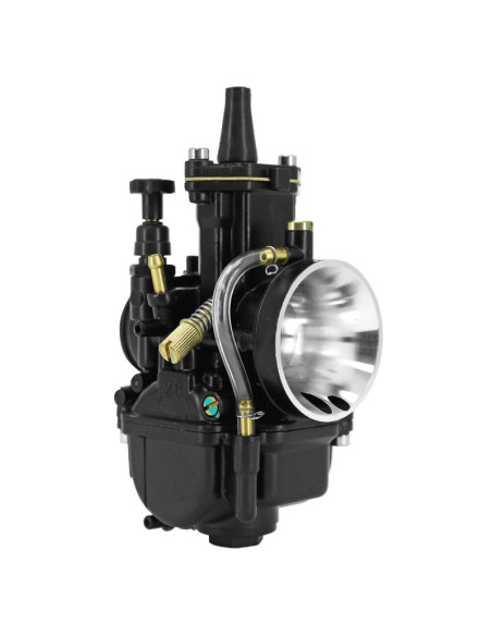 Carburateur type Keihin PWK 28 Black boisseau plat avec Powerjet / starter à tirette