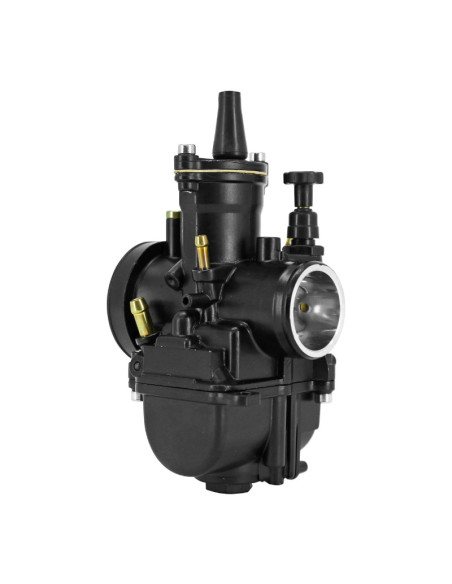 Carburateur type Keihin PWK 28 Black boisseau plat avec Powerjet / starter à tirette