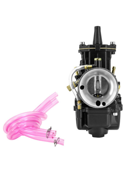 Carburateur type Keihin PWK 28 Black boisseau plat avec Powerjet / starter à tirette