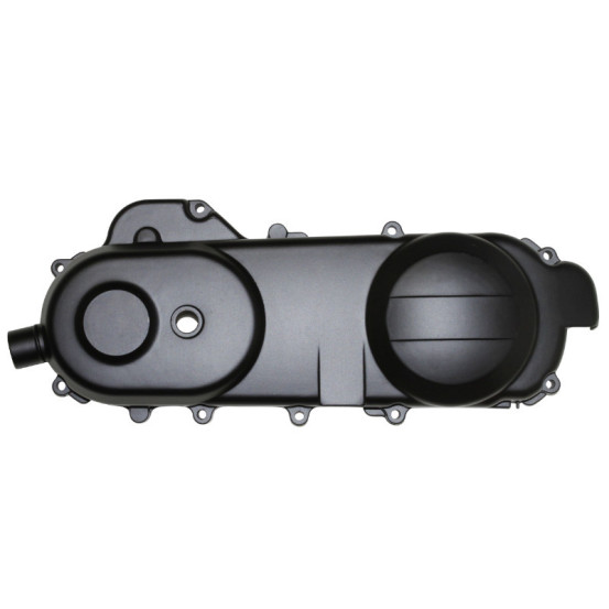 Carter de transmission scooter Peugeot 50 Kisbee / Sym 50 Orbit / 50 Chinois 4T GY6 / 139QMB 12 pouces Noir (longeur 430mm)