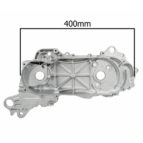 Carter moteur scooter 4T Baotian 50 BT49QT / Peugeot 50 V-Clic / Chinois roues 10 pouces (longueur 400mm)
