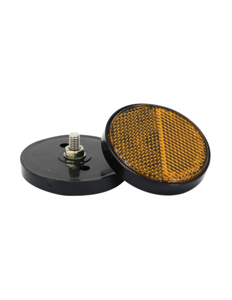 Catadioptre tube de fourche scooter Sym 50 Orbit 4T orange (rond)