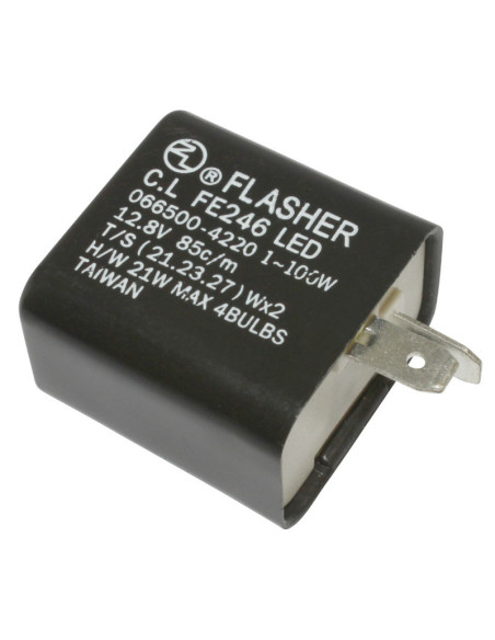 Centrale clignotante universelle 12V 1 à 100w 2 fiches clignotants à leds