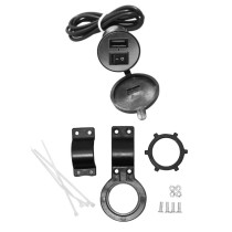Chargeur prise USB étanche avec interrupteur + fixation guidon (12V 2A)