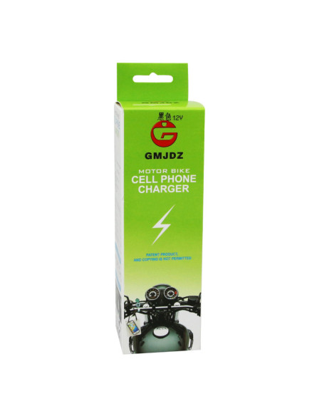 Chargeur prise USB étanche avec interrupteur + fixation guidon (12V 2A)