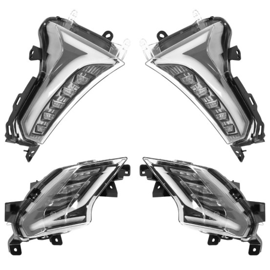 Clignotants et feux avant / arrière maxiscooter Yamaha 530 T-Max 2017-2019 Transparent LED