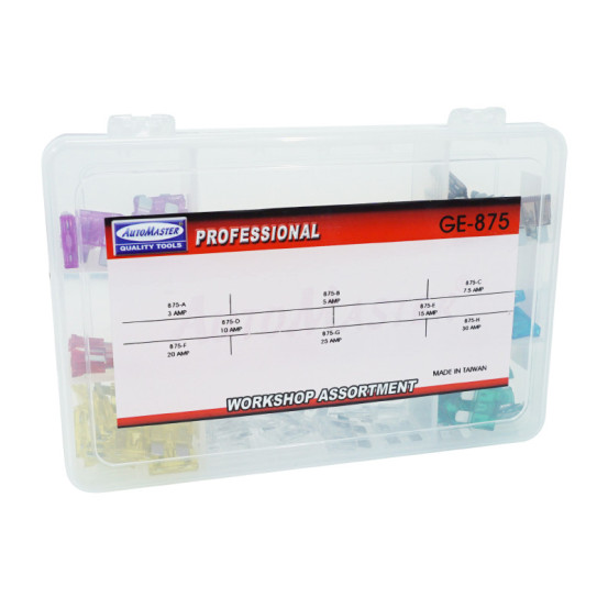 Coffret de 100 fusibles plat enfichable standard de 3 à 30A (assortiment)