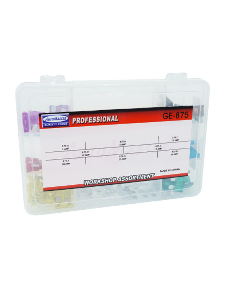 Coffret de 100 fusibles plat enfichable standard de 3 à 30A (assortiment)