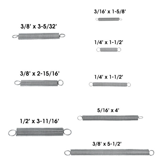 Coffret de 120 ressorts par expansion 8 tailles (assortiment)