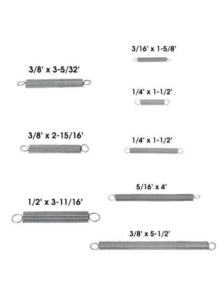 Coffret de 120 ressorts par expansion 8 tailles (assortiment)